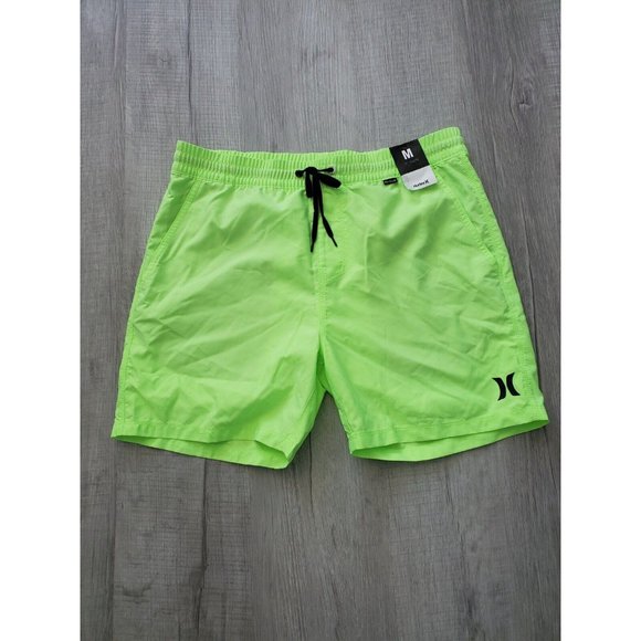 Men's HURLEY PHANTOM Neon Green Board Surf Shorts Swim Trunks Sz M 5" inseam NWT - Picture 10 of 10